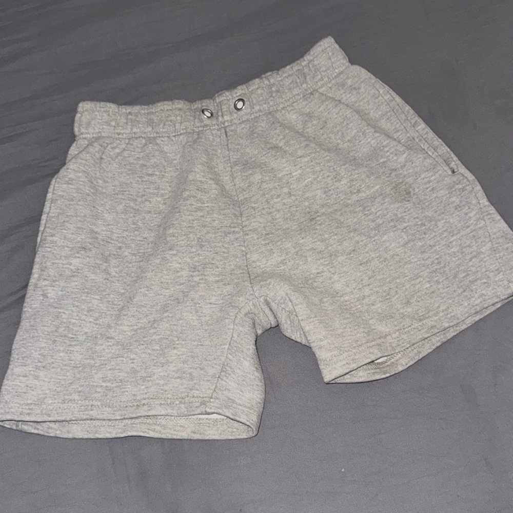 boohooman gray sweat shorts